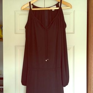 Michael Kors Cold Shoulder Black Dress